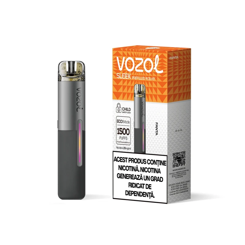Narghilea electronica reincarcabila KIT SLEEK POD FANTA | GALASUN