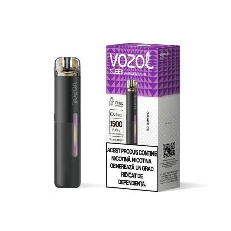 Narghilea electronica reincarcabila KIT SLEEK POD GRAPE ICE | GALASUN