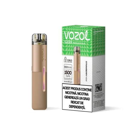 Narghilea electronica reincarcabila KIT SLEEK POD STRAWBERRY KIWI | GALASUN