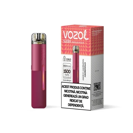 Narghilea electronica reincarcabila KIT SLEEK POD STRAWBERRY RASPBERRY CHERRY | GALASUN