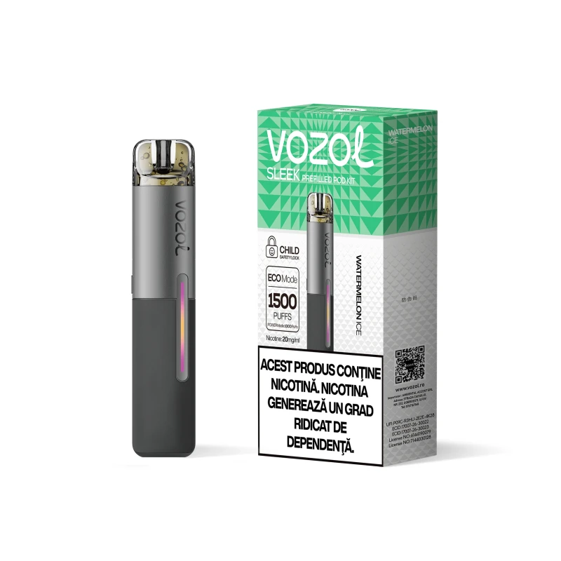 Narghilea electronica reincarcabila KIT SLEEK POD WATERMELON ICE | GALASUN