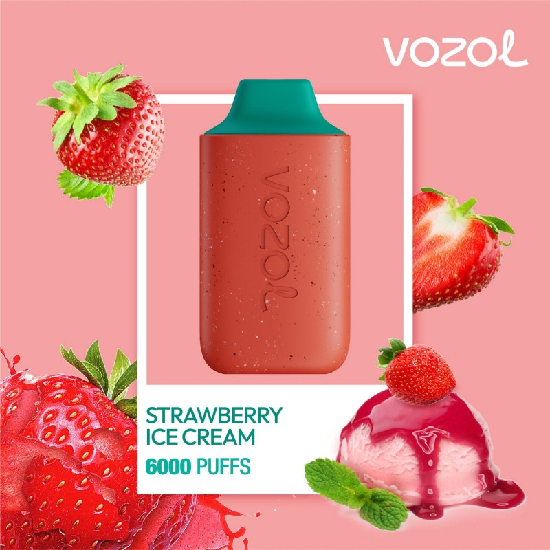 Star6000 Strawberry Ice Cream - Tigara electronica de unica folosinta - Vozol
