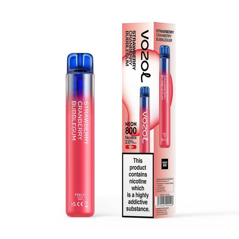 Neon800 STRAWBERRY CRANBERRY BUBBLEGUM » Tigara electronica de unica folosinta » Vozol