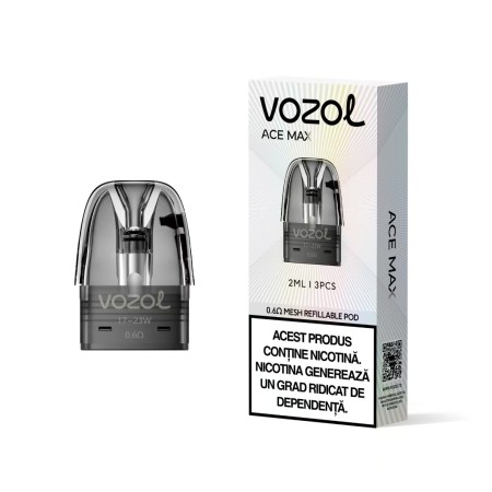 Kit cartus 3 bucati ACE MAX 0.6Ω Kit cartus 3 bucati ACE... » Vozol.Ro