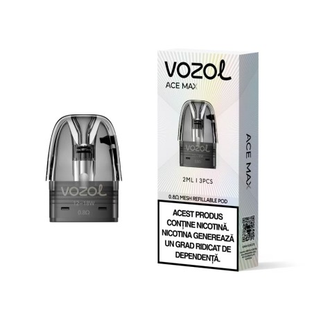 Kit cartus 3 bucati ACE MAX 0.8Ω Kit cartus 3 bucati ACE... » Vozol.Ro